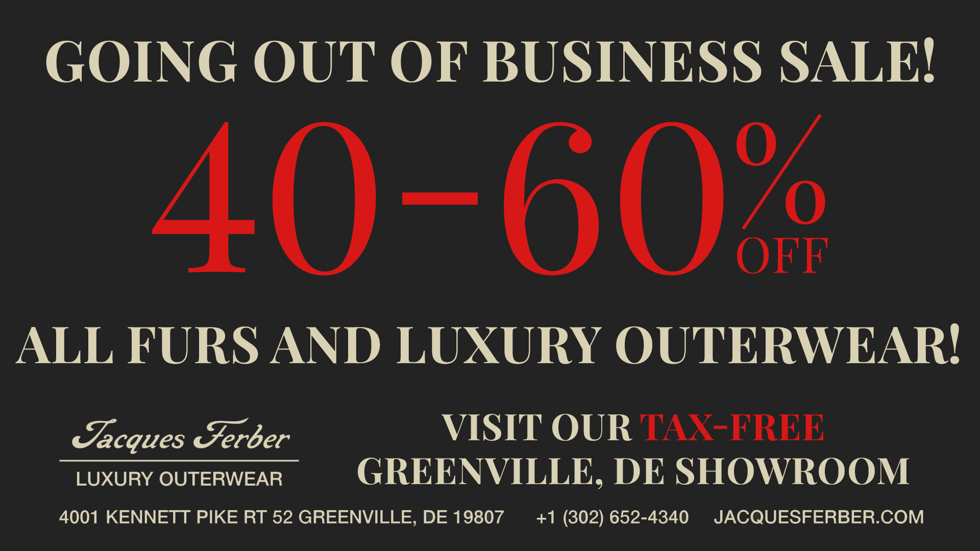 Going Out of Business Sale